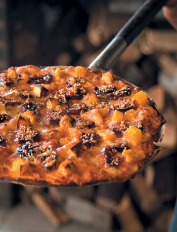 Honey-roasted beetroot, sesame, pine nut and pumpkin pizza recipe