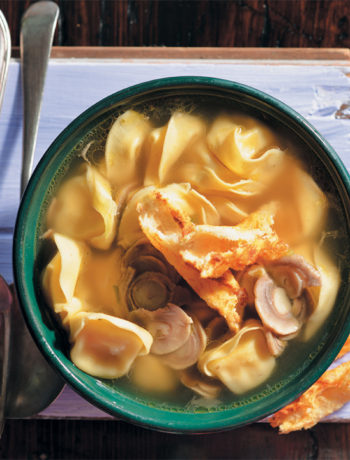 Chicken tortellini and mushroom soup