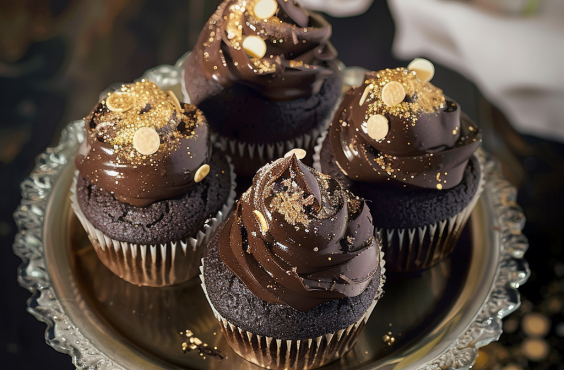 Chocolate ganache cupcakes