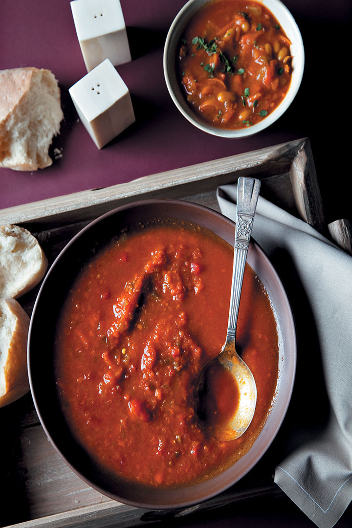 Spicy tomato soup with chakalaka recipe