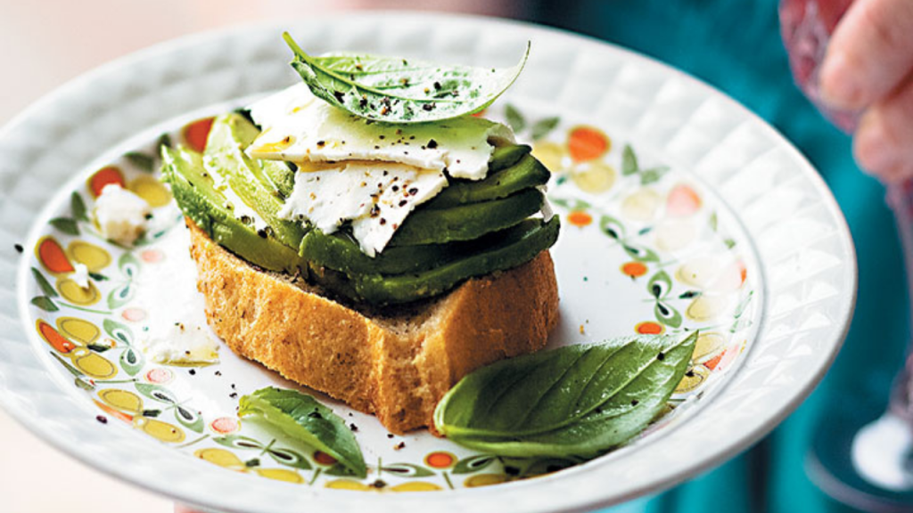 Avocado and feta on sourdough toast