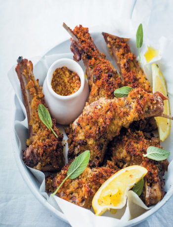 Mustard, sage and Gruyère crumbed lamb chops recipe