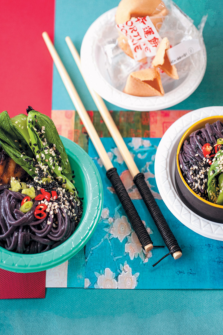 Black soba noodles with blackened teriyaki hake recipe