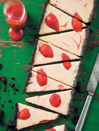 Oreo and strawberry white-chocolate tart recipe