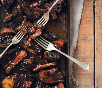 Slow-roasted Irish whiskey and thyme sticky beef short ribs recipe