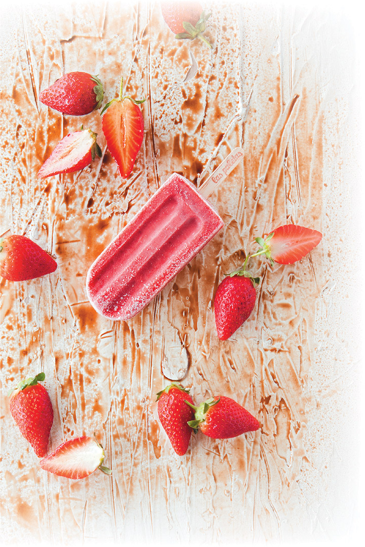 Strawberry and Balsamic lollies recipe