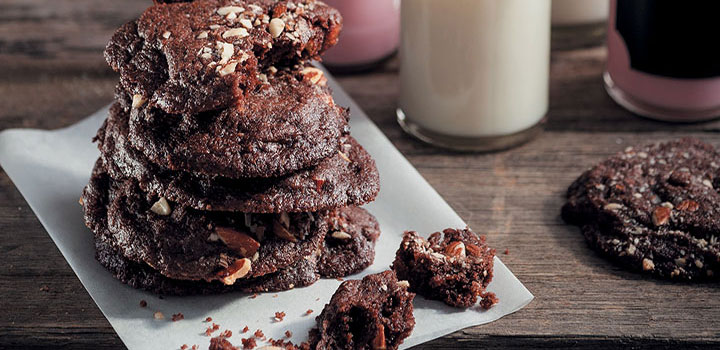  Triple-chocolate-almond-cookies