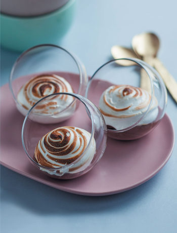 Cheat’s chocolate mousse with Swiss marshmallow meringue recipe