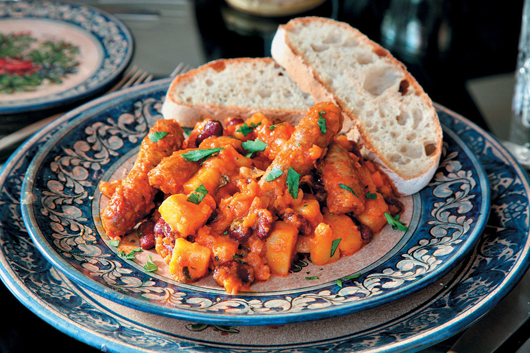 bean stew with Italian sausage recipe