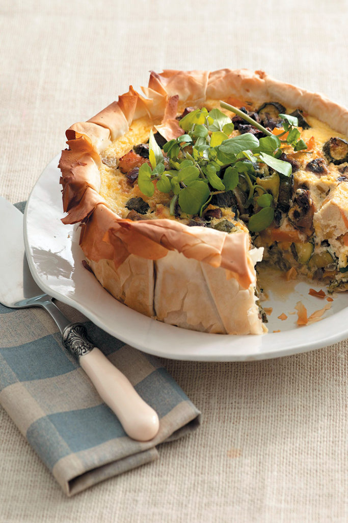 Easy roast vegetable and ricotta quiche recipe
