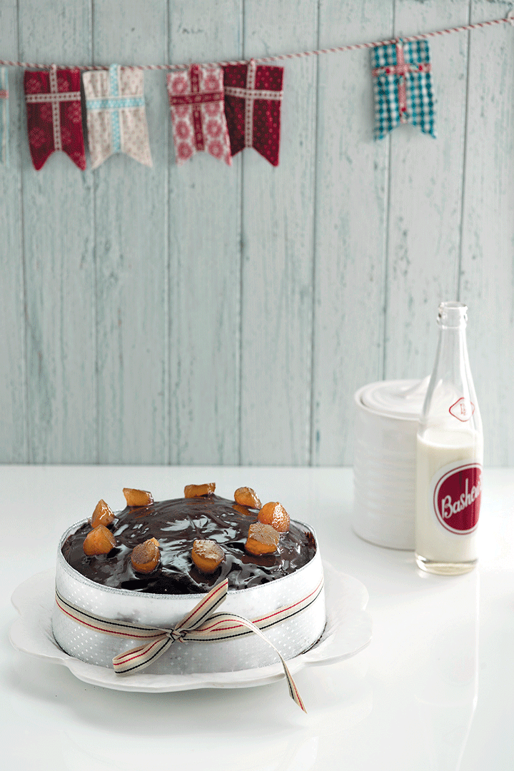 Plum and ginger chocolate cake recipe