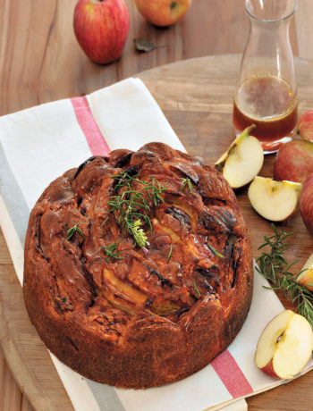 Apple and rosemary cake with rosemary infused toffee syrup recipe