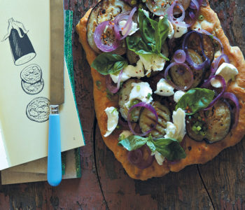 Herbed flatbread with caramelised onions recipe