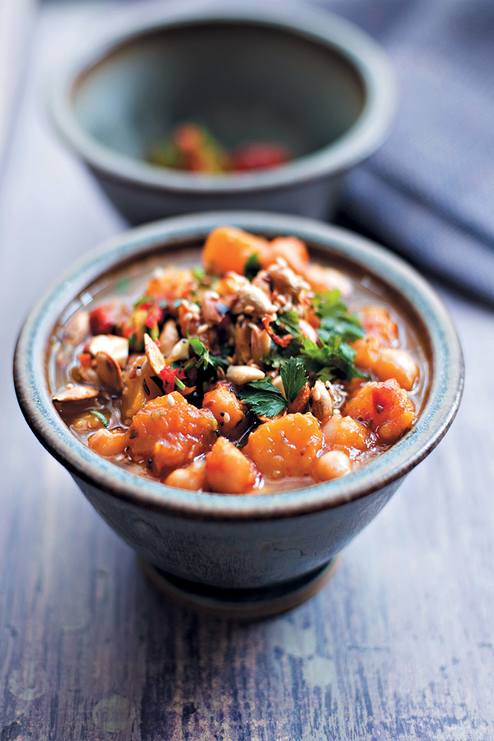 Chunky butternut and chickpea soup recipe