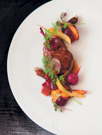 Grass-fed beef sirloin with baby beetroot and carrots recipe