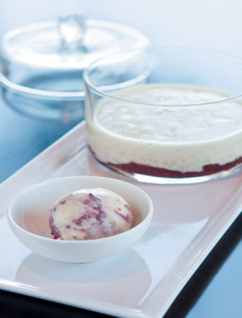 Rice pudding with fig jam and fig ripple ice cream recipe
