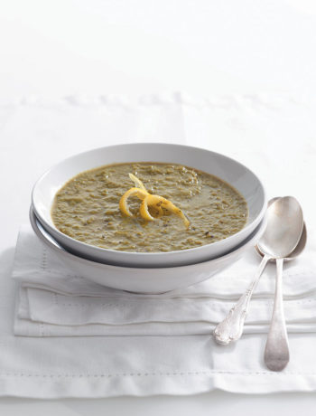 Chilled pea and leek soup recipe