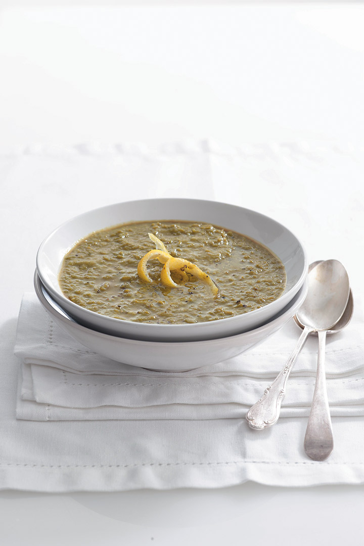 Chilled pea and leek soup recipe