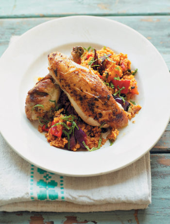 Roast chicken with couscous recipe