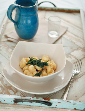 Gnocchi with butter, sage, chilli and anchovy sauce recipe