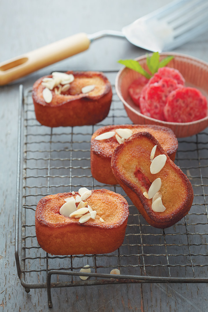 Prickly pear and almond friands recipe