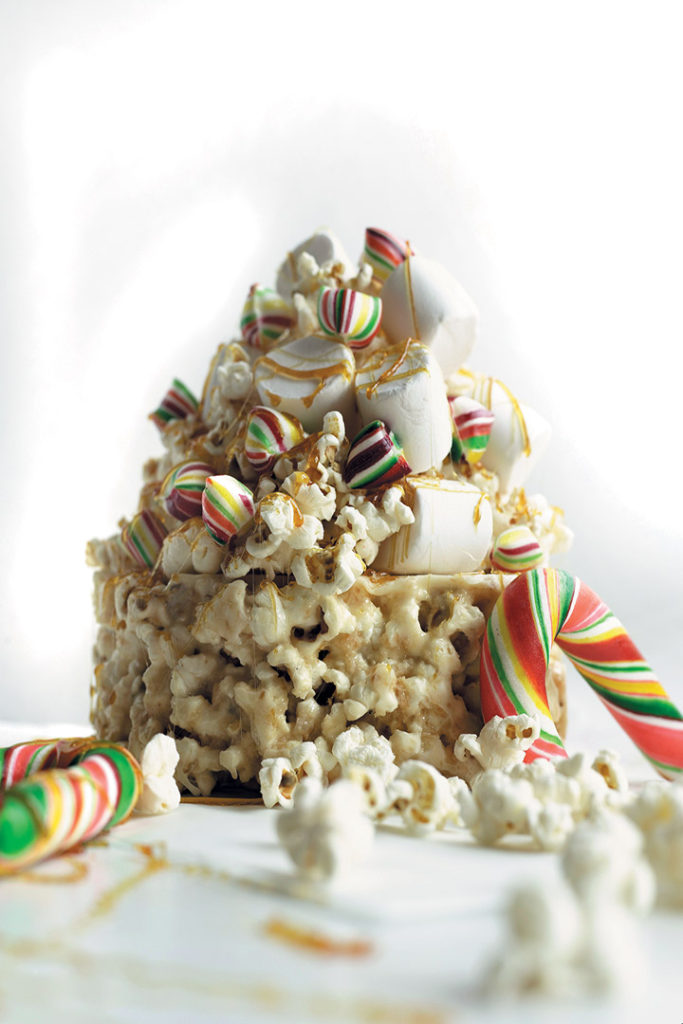 Popcorn and marshmallow cake recipe