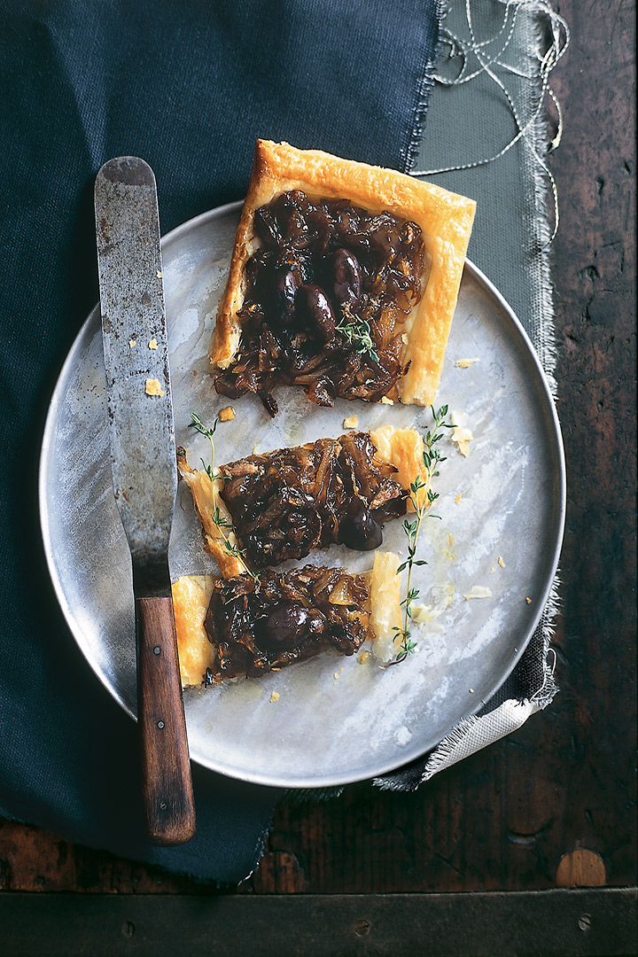Caramelised onion and anchovy tarts recipe