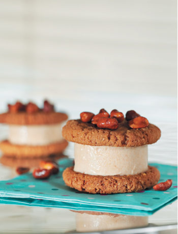 Peanut butter biscuit and ice-cream sandwich recipe