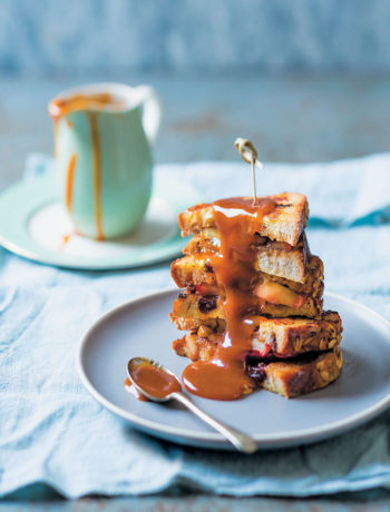 Apple and butterscotch French-toast sandwiches recipe