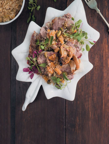 Apricot and couscous shoulder of lamb recipe