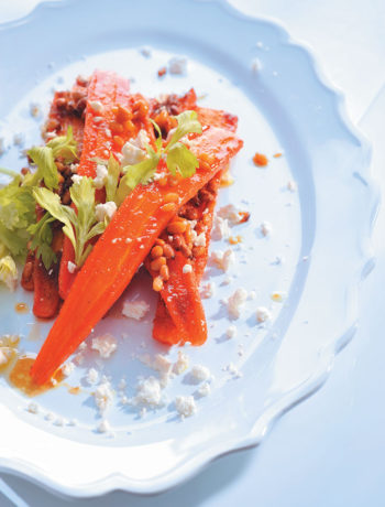 Caramelised carrots, celery and honey recipe