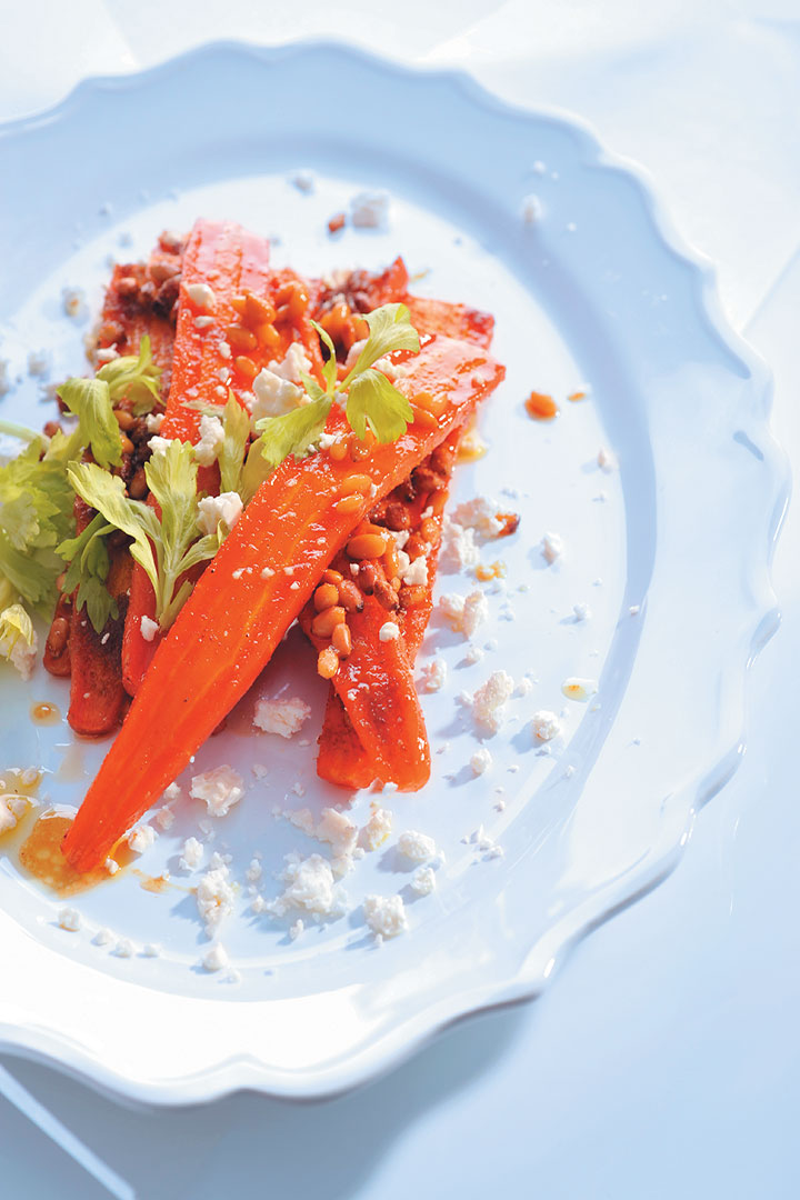 Caramelised carrots, celery and honey recipe
