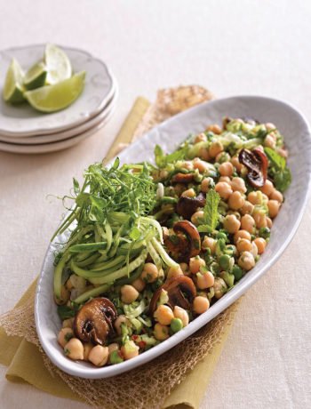 Chickpea, cucumber and mint salad recipe