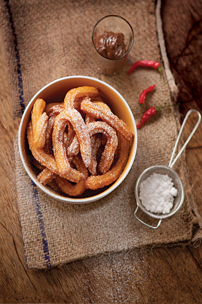 Churros with spiced chilli chocolate recipe
