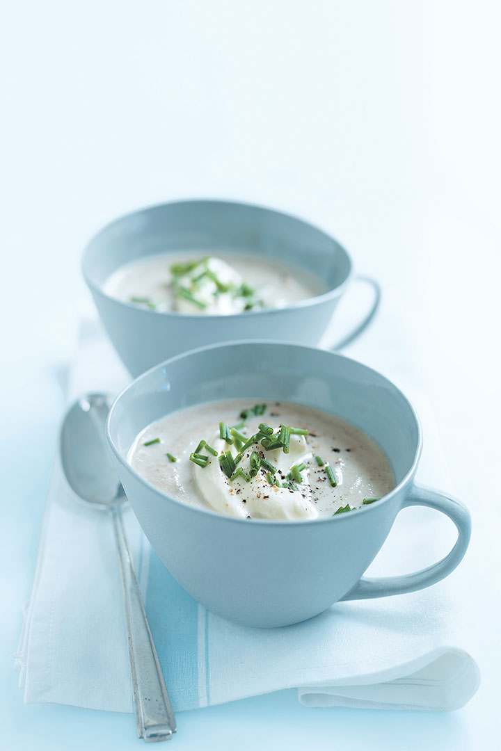 Creamy mushroom and chive soup recipe