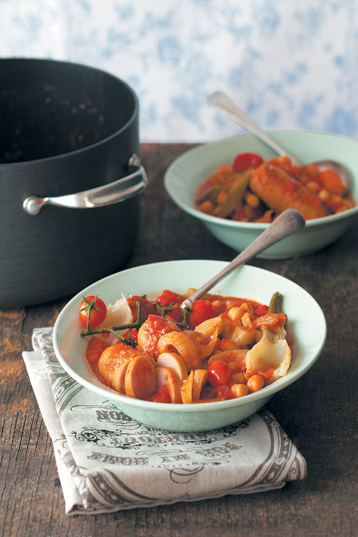 Fennel, pork and tomato stew recipe