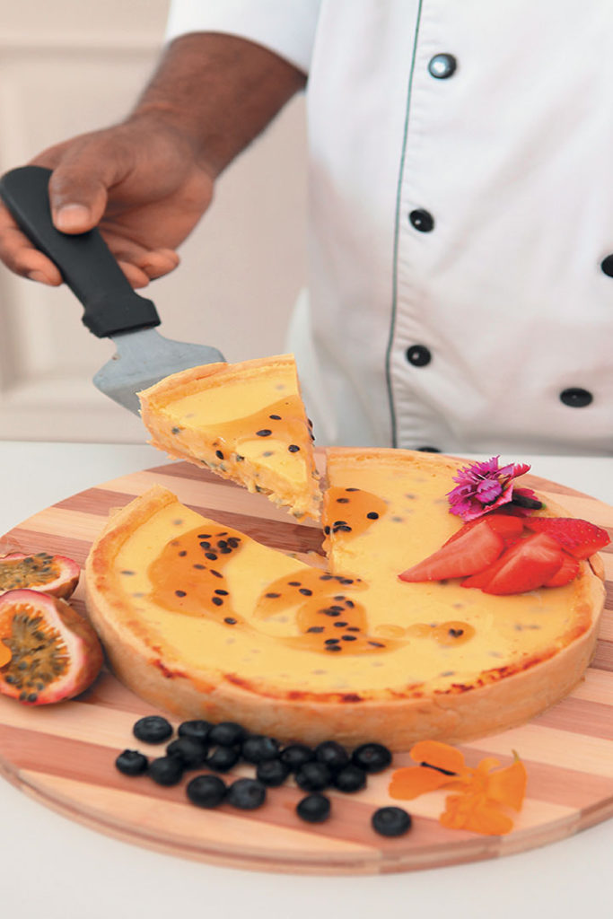 Granadilla and lemon tart with lime-scented shortcrust pastry recipe
