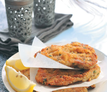 Herb and Parmesan crusted pork schnitzel recipe