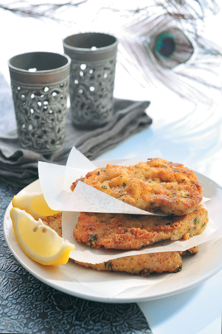 Herb and Parmesan crusted pork schnitzel recipe