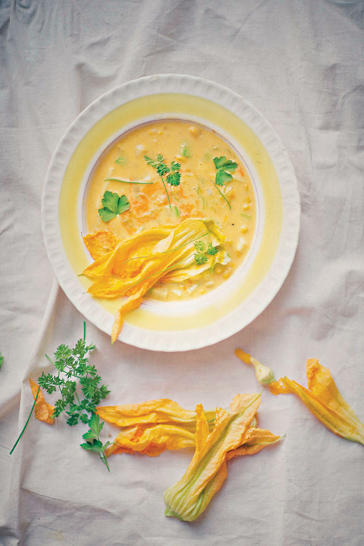 Pumpkin blossom soup recipe