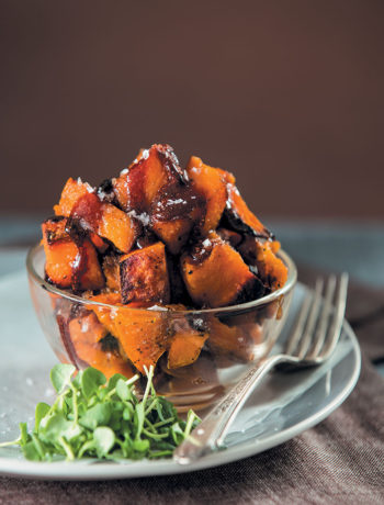 Roasted pumpkin with salted caramel recipe