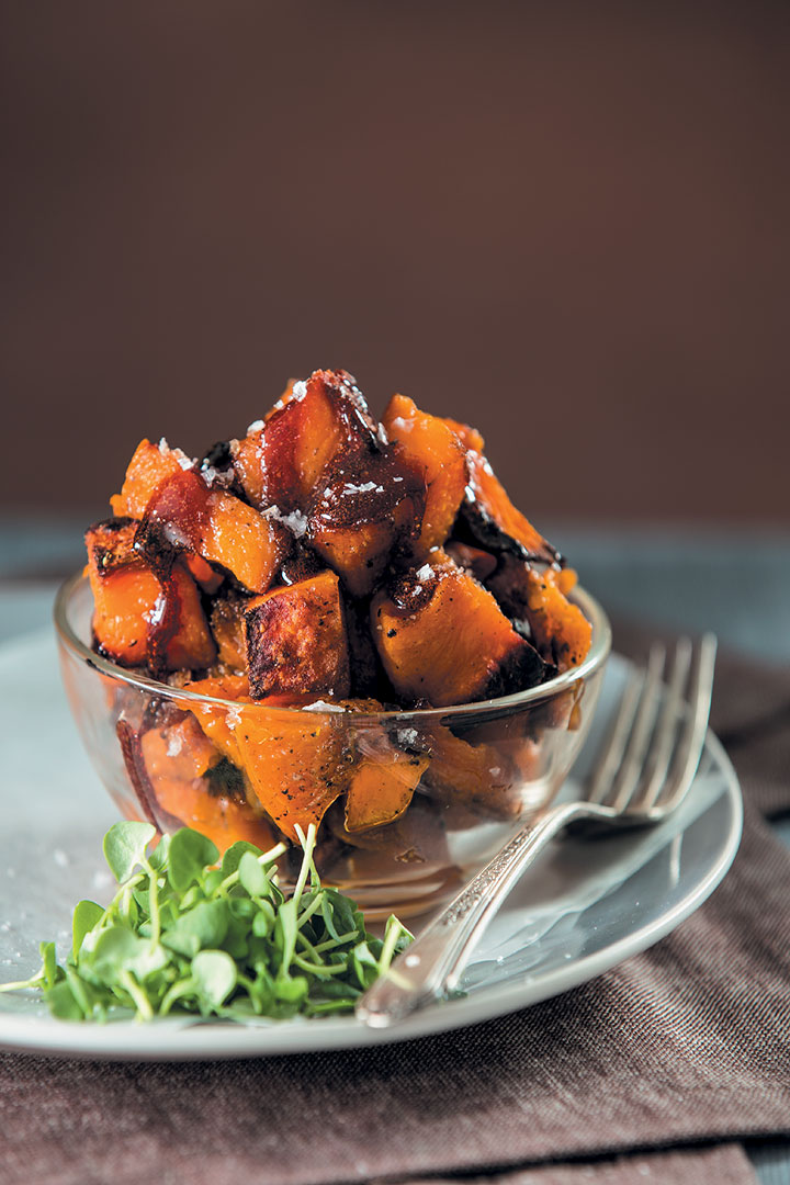 Roasted pumpkin with salted caramel recipe