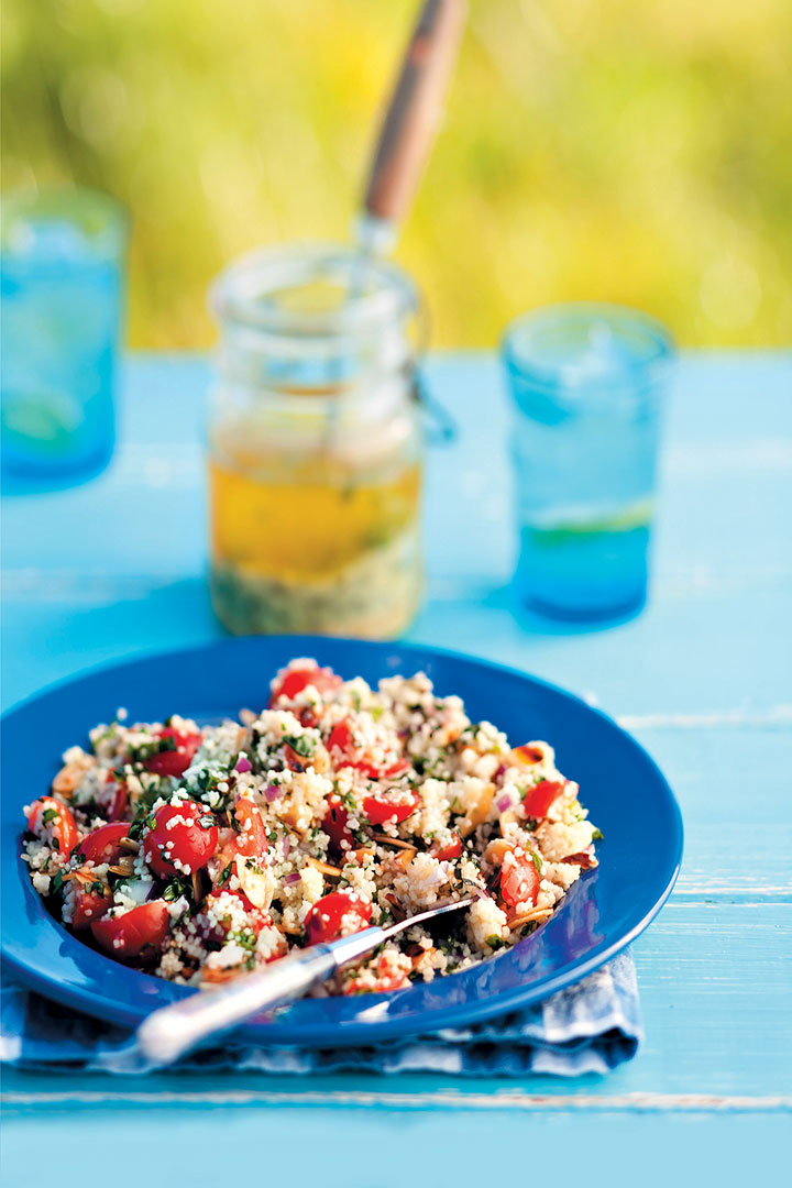 Spring herb and almond couscous recipe