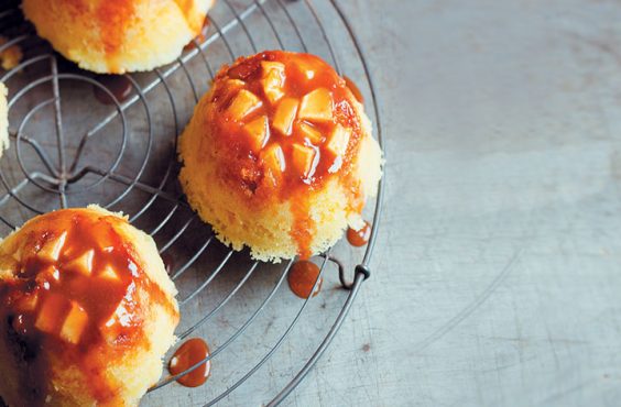 Steamed apple and salted caramel puddings recipe