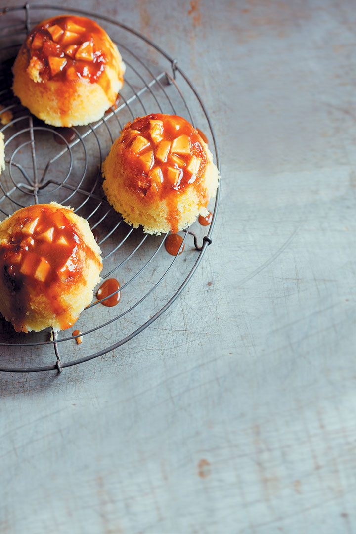 Steamed apple and salted caramel puddings recipe