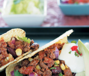 Tacos with ostrich mince con carne recipe