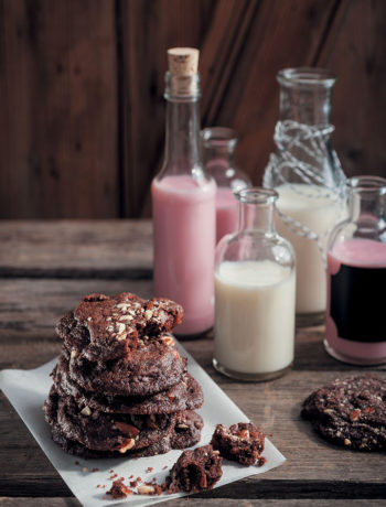 Triple chocolate almond cookies recipe