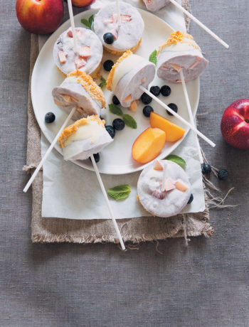 creamy frozen nectarine and blueberry ice lollies recipes