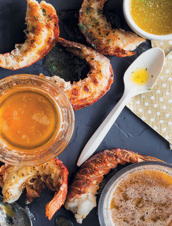 Crayfish on the braai with flavour-spiked butters
