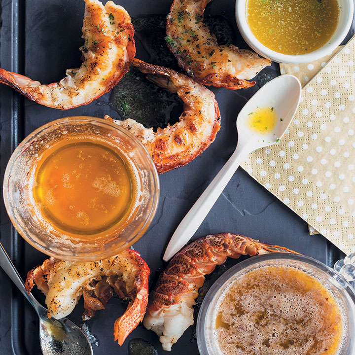 Crayfish on the braai with flavour-spiked butters